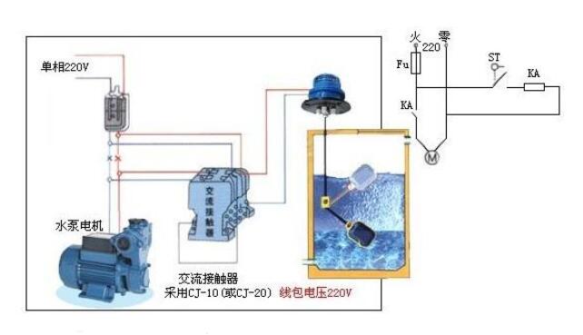 洗地机与液位开关的原理图